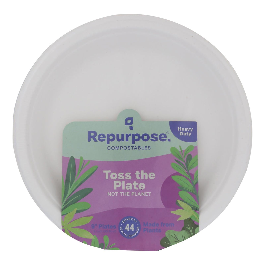 Repurpose - Plate Bagasse Compst 9in - Case Of 6 - 44 Ct - Maras Green